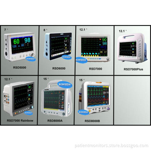 15Inch ECG/NIBP/SPO2/TEMP/HR/RESP Multi Function Patient Monitor